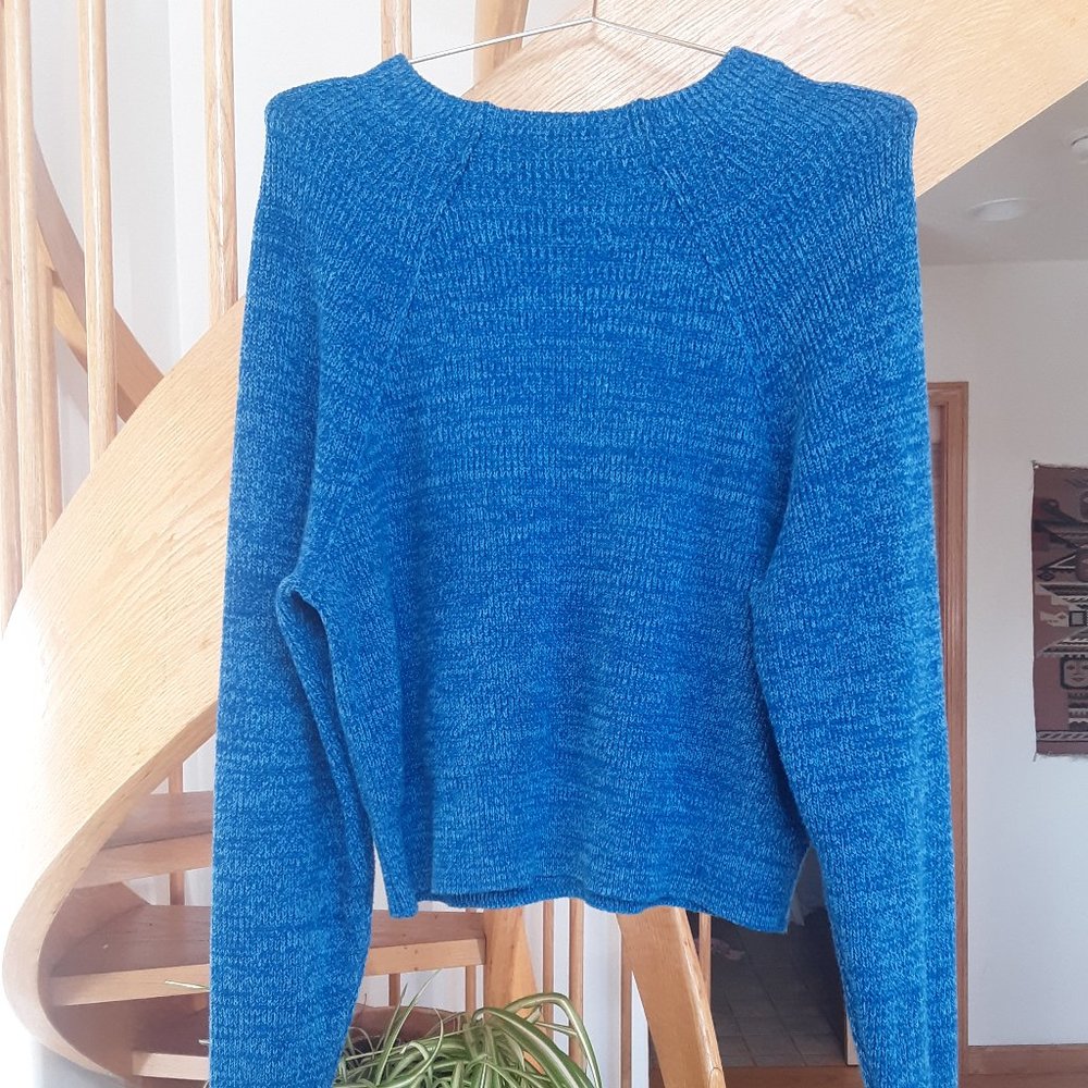 free people S ~ comfy blue sweater